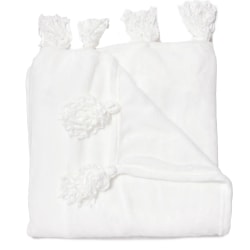 Dormify Madison Plush Tassel Throw Blanket, White