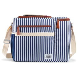 Fit & Fresh Lunch Bag, 12-1/4"H x 8"W x 15-1/4"D, Blue/White Stripe