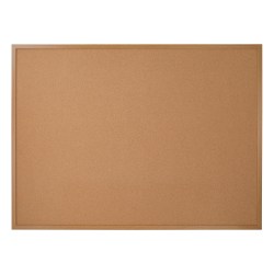 Office Depot® Brand Cork Bulletin Board, 36" x 48", Wood Frame With Light Oak Finish
