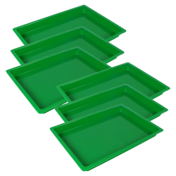 Romanoff Products Medium Creativitrays, 11-1/2" x 8-1/4" x 1", Green, Pack Of 6 Creativitrays