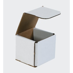 Partners Brand White Corrugated Mailers, 3" x 3" x 3", Pack Of 50