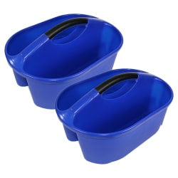Romanoff Products Classroom Caddies, 8-1/4"H x 12"W x 16-1/4"D, Blue, Pack Of 2 Caddies