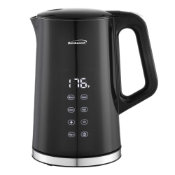 Brentwood® KT-2015DBK 1,100-Watt 1.7-L Cordless Cool-Touch Digital Electric Kettle with Stainless Steel Interior, Black