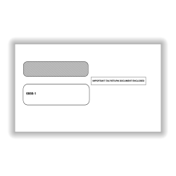 ComplyRight® Double-Window Envelopes For W-2 Tax Forms, Moisture-Seal, White, Pack Of 100 Envelopes