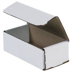 Office Depot® Brand White Corrugated Mailers, 6" x 3 5/8" x 2", Pack Of 50