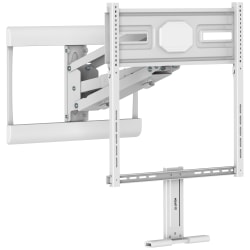 Mount-It! Height-Adjustable Fireplace TV Mount With Spring Arm For Screen Sizes 43" To 70", 7-1/2"H x 19-1/4"W x 29-3/4"D, White