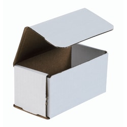 Partners Brand White Corrugated Mailers, 6" x 3" x 3", Pack Of 50