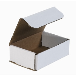 Partners Brand White Corrugated Mailers, 6" x 4" x 2", Pack Of 50
