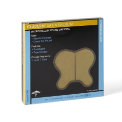 Medline Exuderm Satin Hydrocolloid Dressings, 4" x 3 5/8", Tan, Pack Of 10