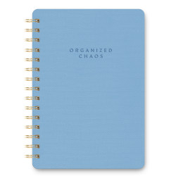 Studio Oh! Agatha Notebook, 6-1/4" x 8-1/4", Organized Chaos/Sky Blue, Total Quantity 1