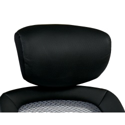 Office Star™ Space Seating Bonded Leather Headrest For 327-E36C61F6 And 327-66C61F6, 8-3/4"H x 15-1/4"W x 7-1/4"D, Black