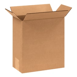 Partners Brand Corrugated Boxes, 8 3/4"L x 4 3/8"W x 9 1/2"H, Kraft, Pack Of 25