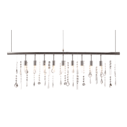 Zuo Modern® Shooting Stars Ceiling Lamp, 47-2/5"W, Crystal/Silver