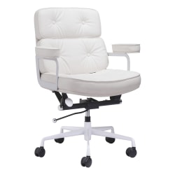 Zuo Modern Smiths Ergonomic High-Back Office Chair, White