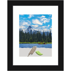 Amanti Art Narrow Picture Frame, Opening Size 11" x 14", Matted To 8" x 10", 13" x 16", Avon Black