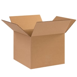 Partners Brand Corrugated Boxes, 10" x 10" x 8", Kraft, Pack Of 25