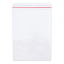 Partners Brand Industrial Zippered Job Ticket Holders, 9" x 12", Clear, Case Of 15 Holders