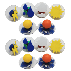 READY 2 LEARN Giant Stampers, Weather Patterns, 6 Per Pack, Set Of 2 Packs