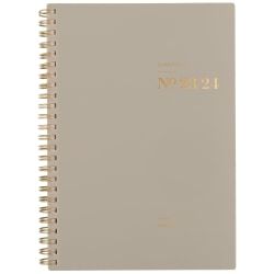 2023-2024 Cambridge® WorkStyle Classic Academic Weekly/Monthly Planner, 5-1/2" x 8-1/2", Taupe, July 2023 To June 2024, 1606-200A-45