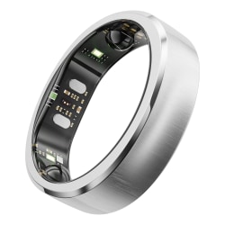 RingConn Gen 3 Smart Ring with Vascular Health Insights, Vibration Alerts, Sleep Apnea Monitoring & Charging Case, Size 7, Brushed Silver
