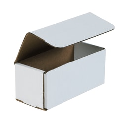 Partners Brand White Corrugated Mailers, 7" x 3" x 3", Pack Of 50