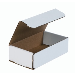 Partners Brand White Corrugated Mailers, 7" x 4" x 2",, Pack Of 50