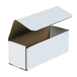 Partners Brand White Corrugated Mailers, 8" x 3" x 3", Pack Of 50