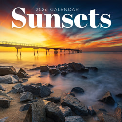 2026 TF Publishing Scenic Monthly Wall Calendar, 12" x 12", Sunsets, January To December