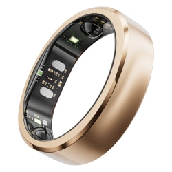 RingConn Gen 3 Smart Ring with Vascular Health Insights, Vibration Alerts, Sleep Apnea Monitoring & Charging Case, Size 8, Brushed Rose Gold