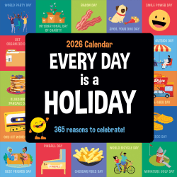 2026 TF Publishing Humor Monthly Wall Calendar, 12" x 12", Every Day's A Holiday, January To December