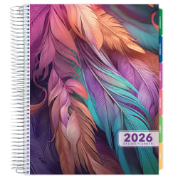 2025-2026 Global Excello Brands Deluxe Daily/Weekly/Monthly Planner, 8-1/2" x 11", Pastel Peacock, November 2025 To December 2026