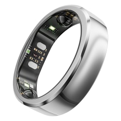 RingConn Gen 3 Smart Ring with Vascular Health Insights, Vibration Alerts, Sleep Apnea Monitoring & Charging Case, Size 11, Future Silver