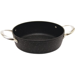 Starfrit The Rock Oven/Bakeware with Stainless Steel Handles (8" x 1.5" , Round) - Braising, Baking, Serving, Browning, Broiling - Dishwasher Safe - Oven Safe - Rock - Cast Stainless Steel Handle - Round