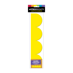 Astrobrights Bulletin Board Borders, 2" x 12", Solar Yellow, Pack Of 20 Borders