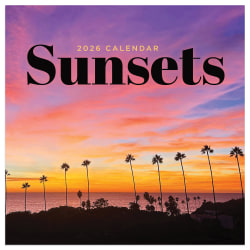 2026 TF Publishing Scenic Mini Monthly Wall Calendar, 7" x 7", Sunsets, January To December