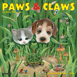 2026 Willow Creek Press Monthly Mini Wall Calendar, 7" x 7", Paws & Claws by Gary Patterson, January To December, 53706