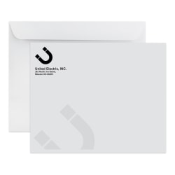 Custom 1-Color Catalog Mailing Envelopes, Open Side, 10" x 13", White Wove, Black Ink, Box Of 500 Envelopes