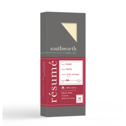 Southworth® #10 Envelopes,100% Cotton, 24 Lb, Gummed Seal, 100% Recycled, Ivory, Pack Of 50