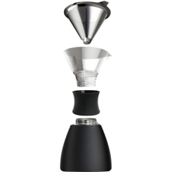 asobu Insulated Pour-over Coffee Maker (Black) - Coffee - Black, Silver - Stainless Steel, Borosilicate Glass Body