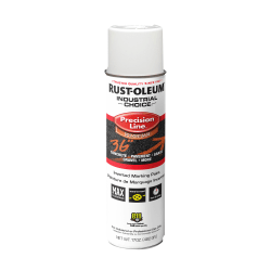 Rust-Oleum Industrial Choice M1600 System Solvent-Based Precision Line Inverted Marking Paint, 17 Oz, White, Case Of 12 Cans