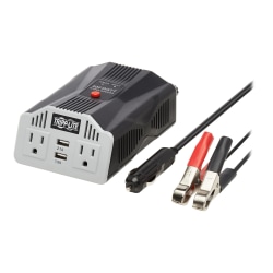 Tripp Lite Ultra-Compact Car Inverter 400W 12V DC to 120V AC 2 UBS Charging Ports 2 Outlets - DC to AC power inverter + battery charger - 12 V - 400 Watt - output connectors: 2