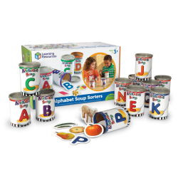 Learning Resources® Alphabet Soup Sorters, 3" x 4 1/4", Multicolor, Pre-K - Grade 2