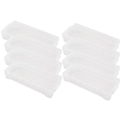 Super Stacker Pencil Boxes, 1-5/8"H x 3-3/4"W x 8-3/8"D, Clear, Pack Of 8 Pencil Boxes