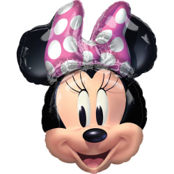 Amscan Character Foil Balloon, 28", Minnie Mouse Head