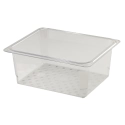 Cambro Camwear GN 1/2 Size 5" Colander Pans, Clear, Set Of 6 Pans