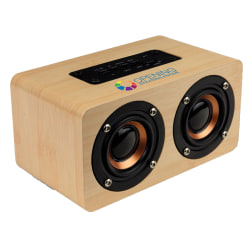 Custom Double Dip Wireless Speaker, Natural Wood
