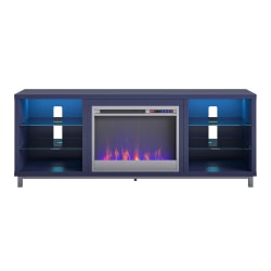 Ameriwood Home Lumina 70" Fireplace TV Stand, Navy