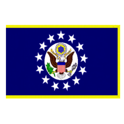 Missions Chief of Missions Flag, 36" x 68", Blue/Gold/White