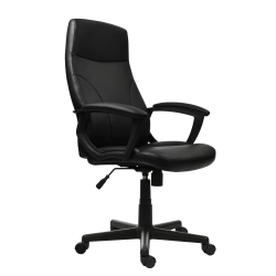 Techni Mobili Ergonomic Faux Leather Mid-Back Executive Office Chair, Black, Total Qty 1