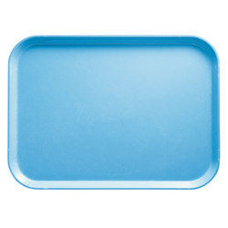 Cambro Camtray Rectangular Serving Trays, 14" x 18", Robin Blue, Pack Of 12 Trays